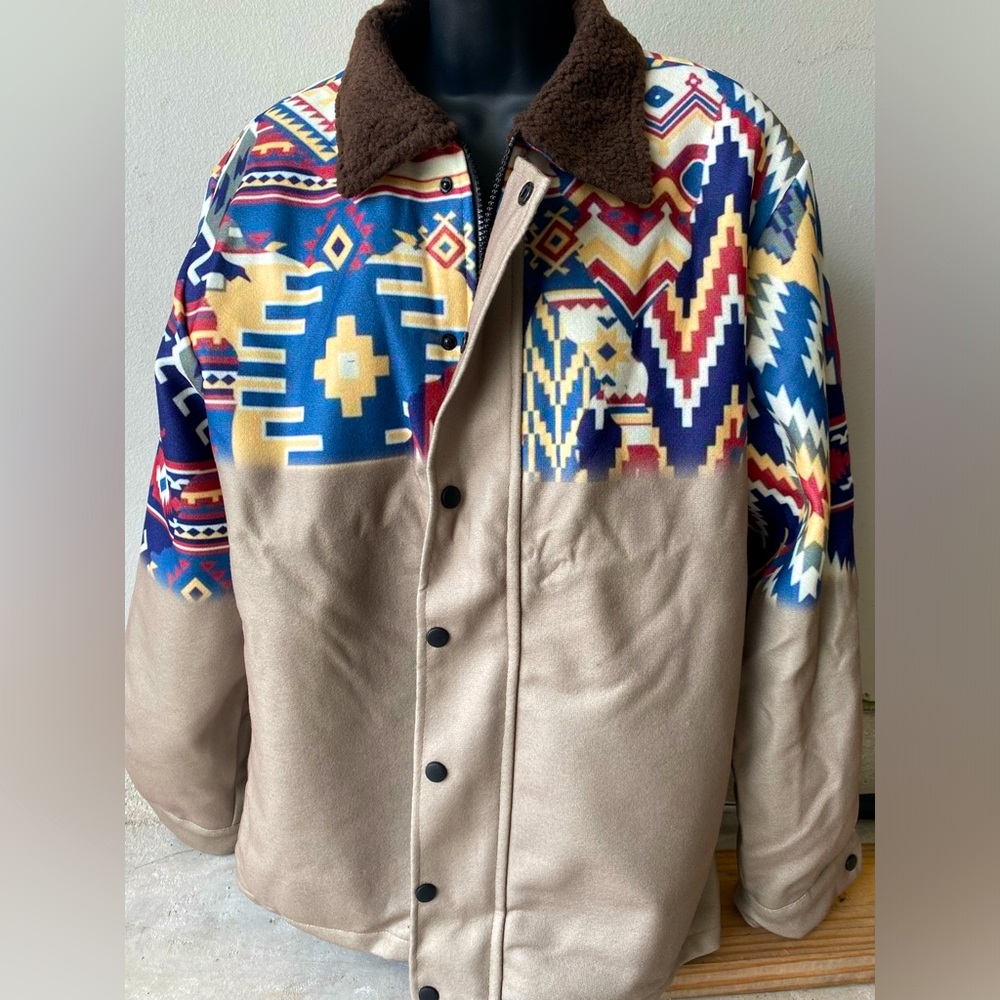 Men's Multicolor Patterned Jacket New Never Worn Med